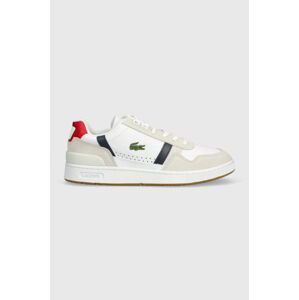 Kožené sneakers boty Lacoste T-CLIP bílá barva, 40SMA0048