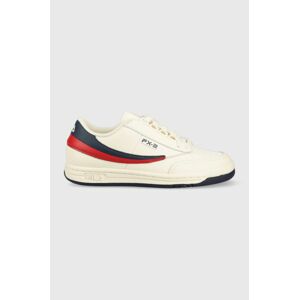 Kožené sneakers boty Fila ORIGINAL TENNIS béžová barva