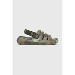 Pantofle UGG Sport Yeah Camopop pánské, zelená barva, 1137974