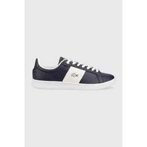 Sneakers boty Lacoste Carnaby Pro Leather Colour Contrast tmavomodrá barva, 45SMA0060