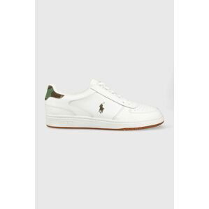 Kožené sneakers boty Polo Ralph Lauren POLO CRT PP bílá barva, 809900934001