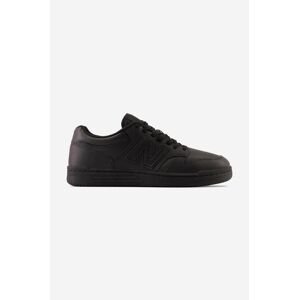 Kožené sneakers boty New Balance černá barva, BB480L3B-L3B