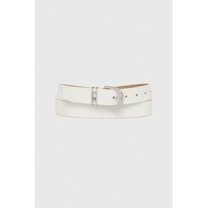 Kožený pásek Calvin Klein dámský, bílá barva