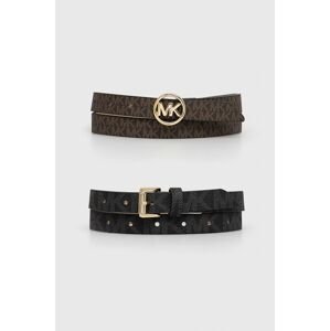 Pásek MICHAEL Michael Kors 2-pack dámský, hnědá barva