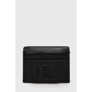 Pouzdro na karty Calvin Klein Jeans černá barva