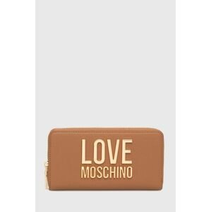 Peněženka Love Moschino hnědá barva