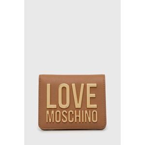 Peněženka Love Moschino hnědá barva