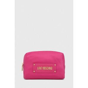 Kosmetická taška Love Moschino růžová barva