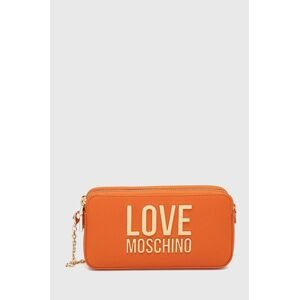 Kabelka Love Moschino oranžová barva