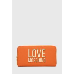 Peněženka Love Moschino oranžová barva