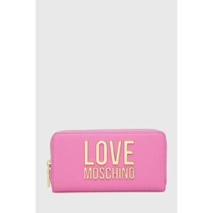 Peněženka Love Moschino růžová barva