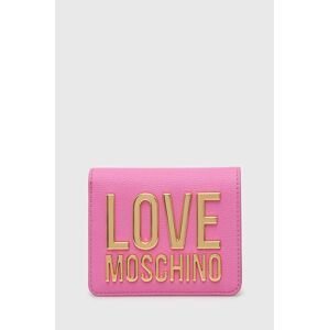 Peněženka Love Moschino růžová barva