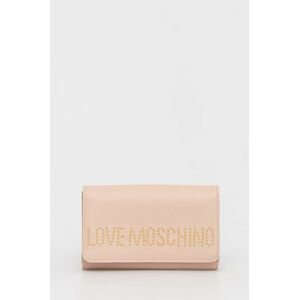 Peněženka Love Moschino béžová barva