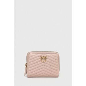 Kožená peněženka Pinko růžová barva, 100250.A0GK