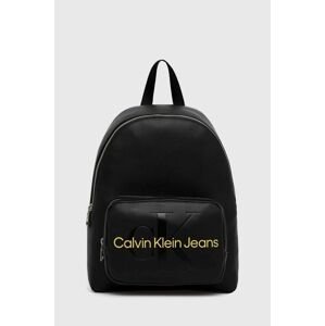 Batoh Calvin Klein Jeans dámský, černá barva, malý, s potiskem