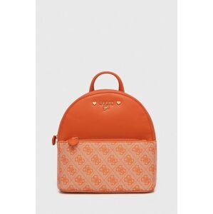 Dětský batoh Guess oranžová barva, malý, vzorovaný
