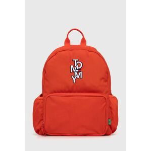 Dětský batoh Tommy Hilfiger červená barva, velký, s aplikací