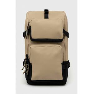 Batoh Rains 13800 Trail Cargo Backpack béžová barva, velký, hladký