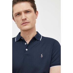 Polo tričko Polo Ralph Lauren tmavomodrá barva, s aplikací