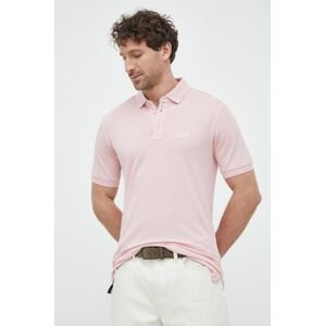 Bavlněné polo tričko Joop! růžová barva