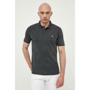 Bavlněné polo tričko Lyle & Scott černá barva