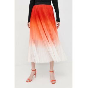 Sukně Karl Lagerfeld oranžová barva, maxi, áčková