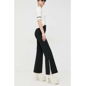 Kalhoty Spanx dámské, černá barva, široké, high waist