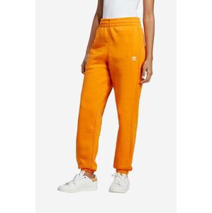 Bavlněné tepláky adidas Originals oranžová barva, IK7689-POMARANCZ