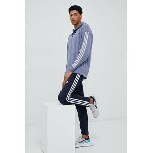 Tréninkové kalhoty adidas Essentials tmavomodrá barva, s aplikací