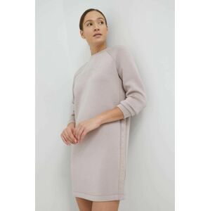 Šaty Guess fialová barva, mini, oversize