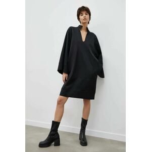 Vlněné šaty By Malene Birger černá barva, mini, oversize