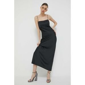 Šaty Abercrombie & Fitch černá barva, maxi