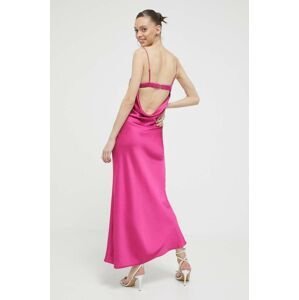 Šaty Abercrombie & Fitch růžová barva, maxi
