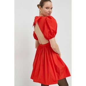 Šaty Red Valentino oranžová barva, mini