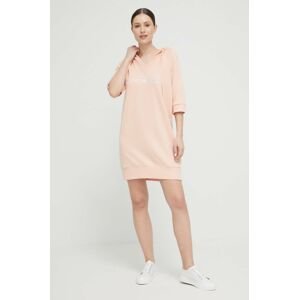 Šaty Emporio Armani Underwear růžová barva, mini, oversize