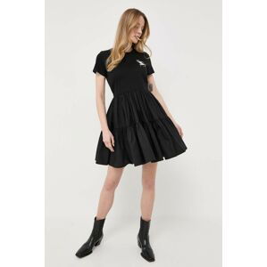 Bavlněné šaty Twinset Twinset x MyFo černá barva, mini