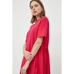 Šaty Max Mara Leisure růžová barva, midi, oversize