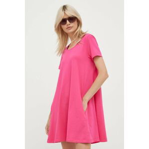 Šaty United Colors of Benetton růžová barva, mini