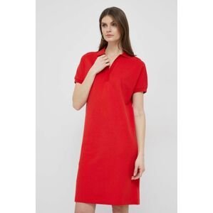 Šaty Tommy Hilfiger červená barva, mini, oversize