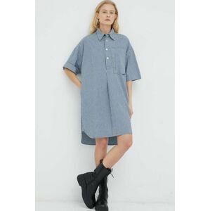 Bavlněné šaty G-Star Raw mini, oversize