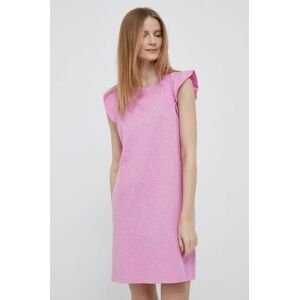 Bavlněné šaty GAP růžová barva, mini