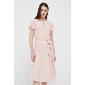 Šaty Lauren Ralph Lauren růžová barva, mini
