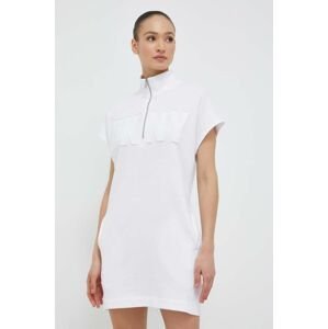 Šaty Dkny bílá barva, mini, oversize