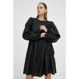 Šaty Gestuz HeslaGZ černá barva, mini, oversize