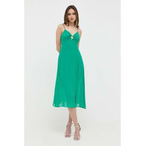 Šaty Morgan zelená barva, maxi