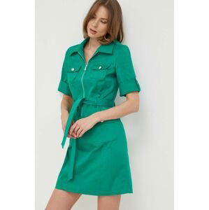 Šaty Morgan zelená barva, midi
