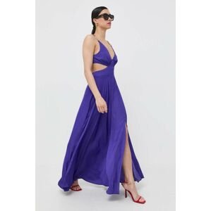 Šaty Morgan fialová barva, maxi
