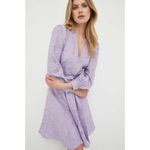 Šaty Ivy Oak fialová barva, mini