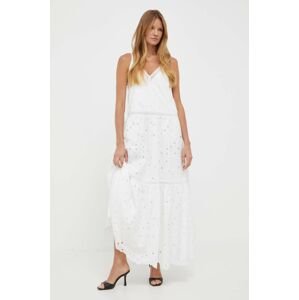 Šaty Ivy Oak bílá barva, maxi, oversize