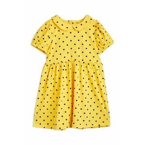 Dívčí šaty Mini Rodini žlutá barva, mini